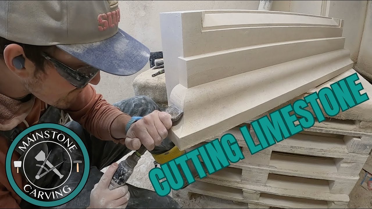 CUTTING LIMESTONE in a PRODUCTION WORKSHOP