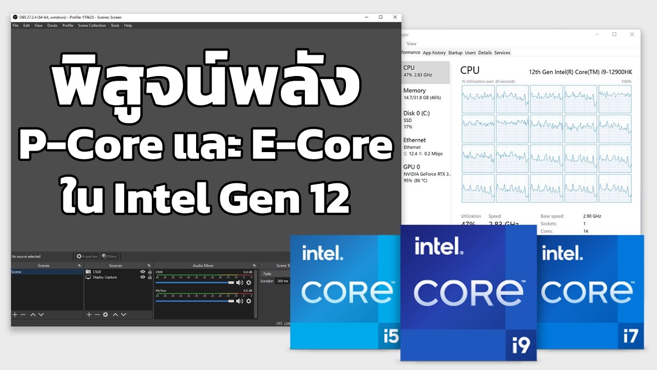 อธิบาย และทดสอบการทำงาน P-Core และ E-Core บน Intel 12th Gen