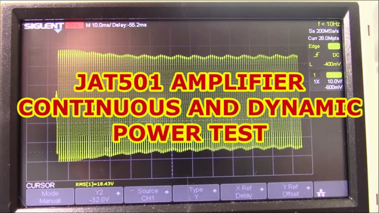 JAT501 audio amplifier power tests on transformer supply