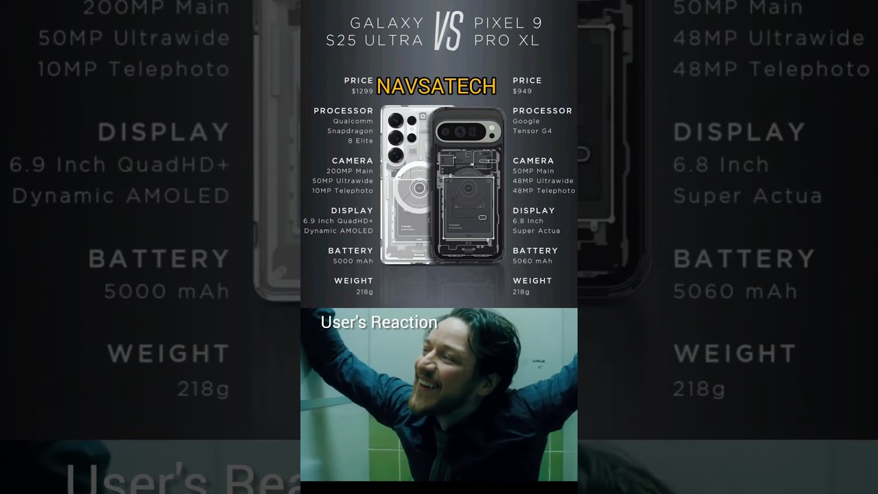 Snapdragon 8 Elite vs Tensor G4 &ndash; Power Showdown 😱😯 #snapdragon #ytshorts #navsatech #shortsfeed