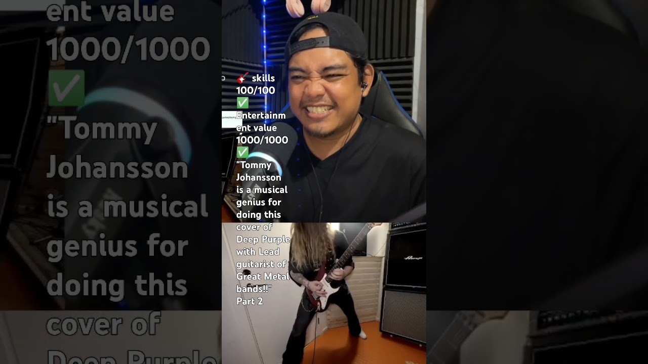Tommy J just made entertainment on another level! #tommyjohanssonreaction #deeppurplecover #reaction