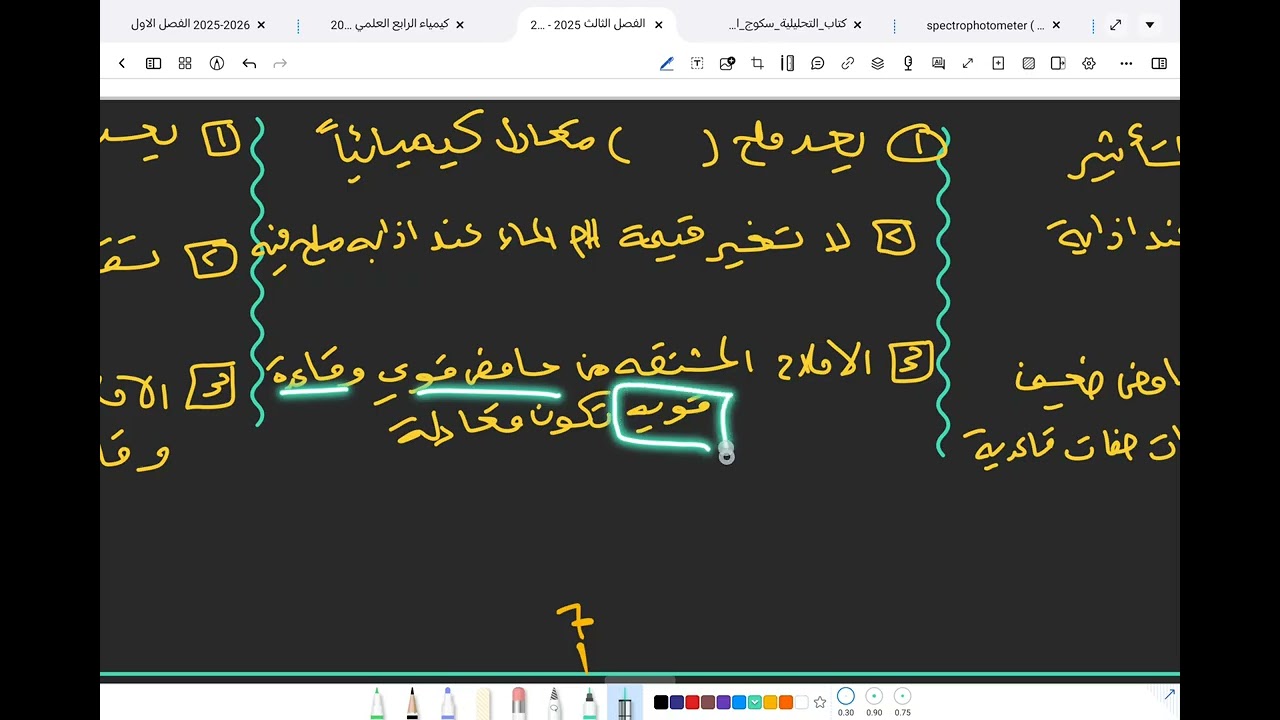 مراجعة مركزه لموضوع التمذوب تعالي الأملاح الفصل الثالث الاتزان الايوني 
