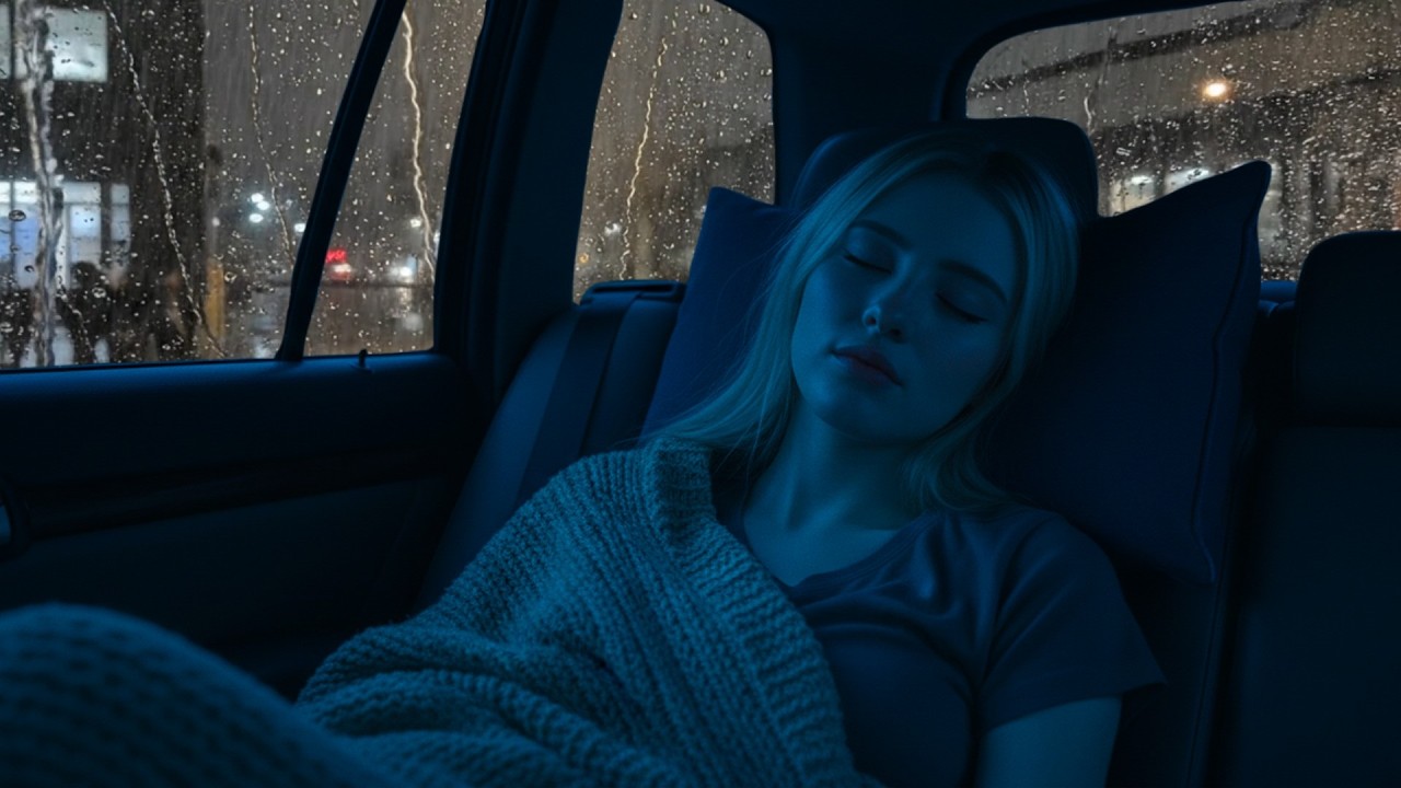 Goodbye Anxiety while Drifting Off to Deep Slumber✨Rumbling Thunder 😌Pouring Rain on Cozy Car Window