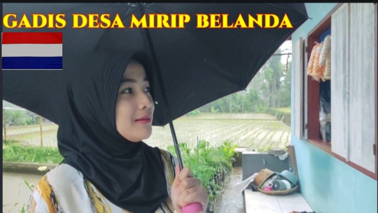 Gadis Desa Cantik Mirip Belanda || Suasana hujan di pedesaan Tasikmalaya