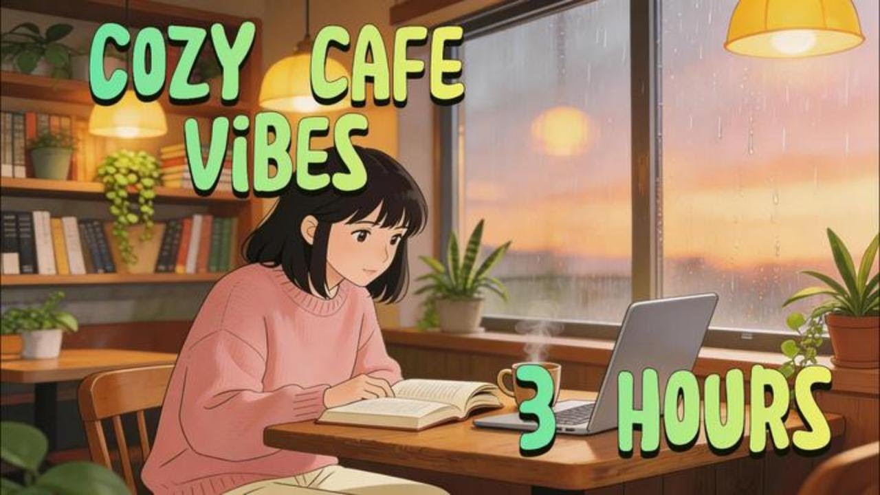 3 Hour | Cozy Coffee Shop Ambience ☕ | Soft Lofi Jazz for Study, Work & Relax