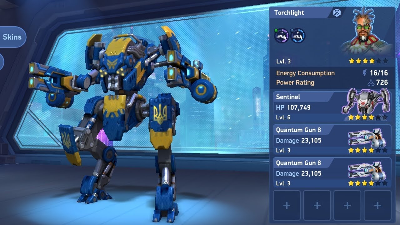 {MECH ARENA} Sentinel + Quantum Gun 8 🛡 ❄🔥