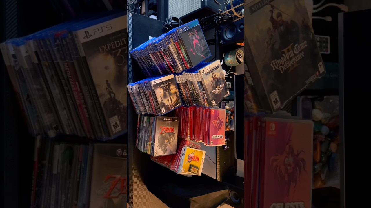 Counting how many games I have in my collection! #videogames #nintendo #switch2 #playstation #ps5