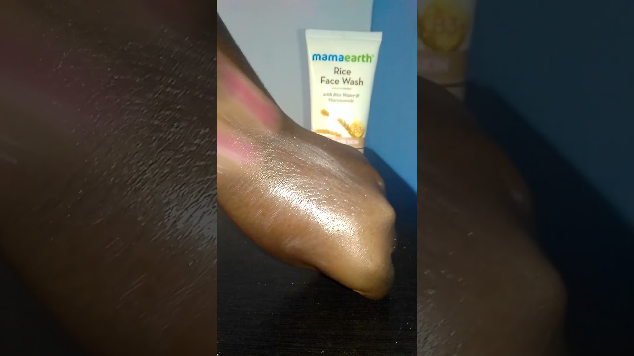 mamaearth rice face wash for glass skin with niacinamide and rice water / for all skin types