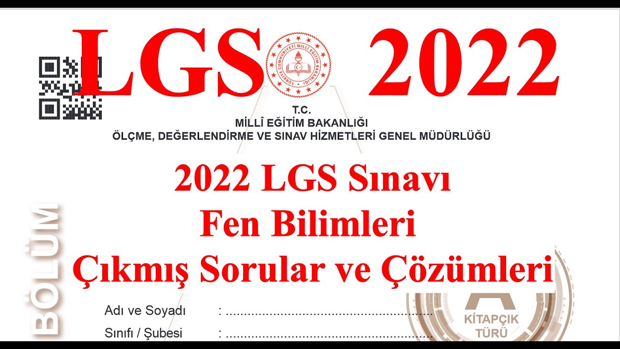 #lgs ​​2022  Sınavı Fen Bilimleri Çıkmış Sorular ve Çözümleri
