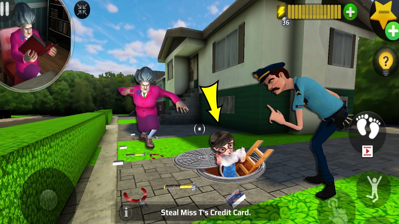 Scary Teacher 3D - Новое обновление - тролль мисс Т упала лицом вниз, так весело, часть 5479 #sca...