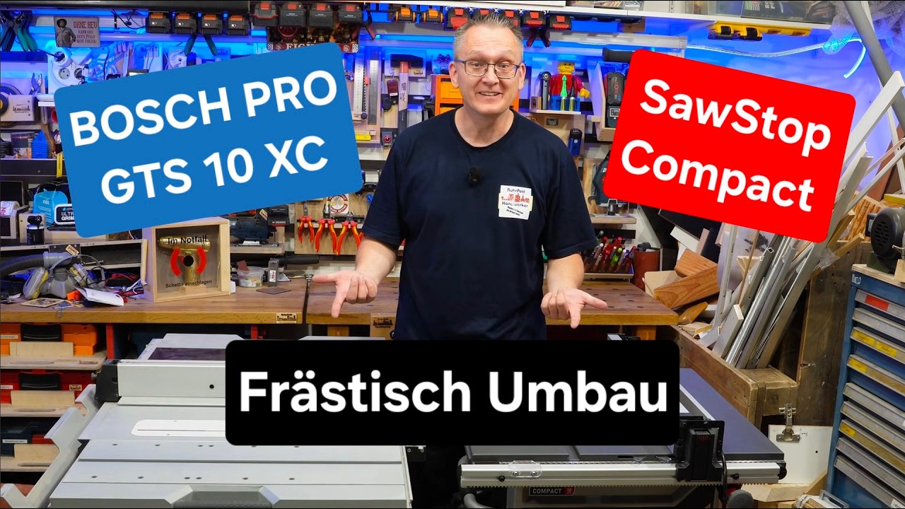 Wechsel + Umbau von der Bosch zur SawStop Tischkreissäge | RPH