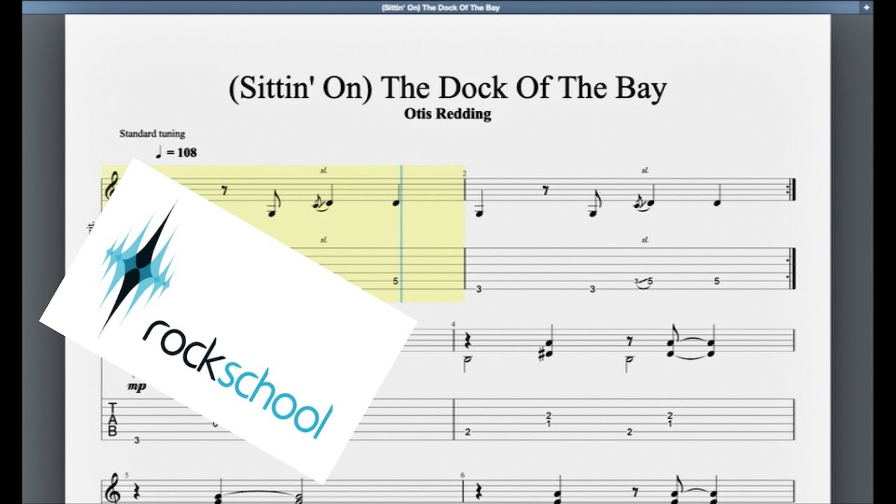 sittin on the dock of the bay Rockschool Grade 2 Acoustic Guitar