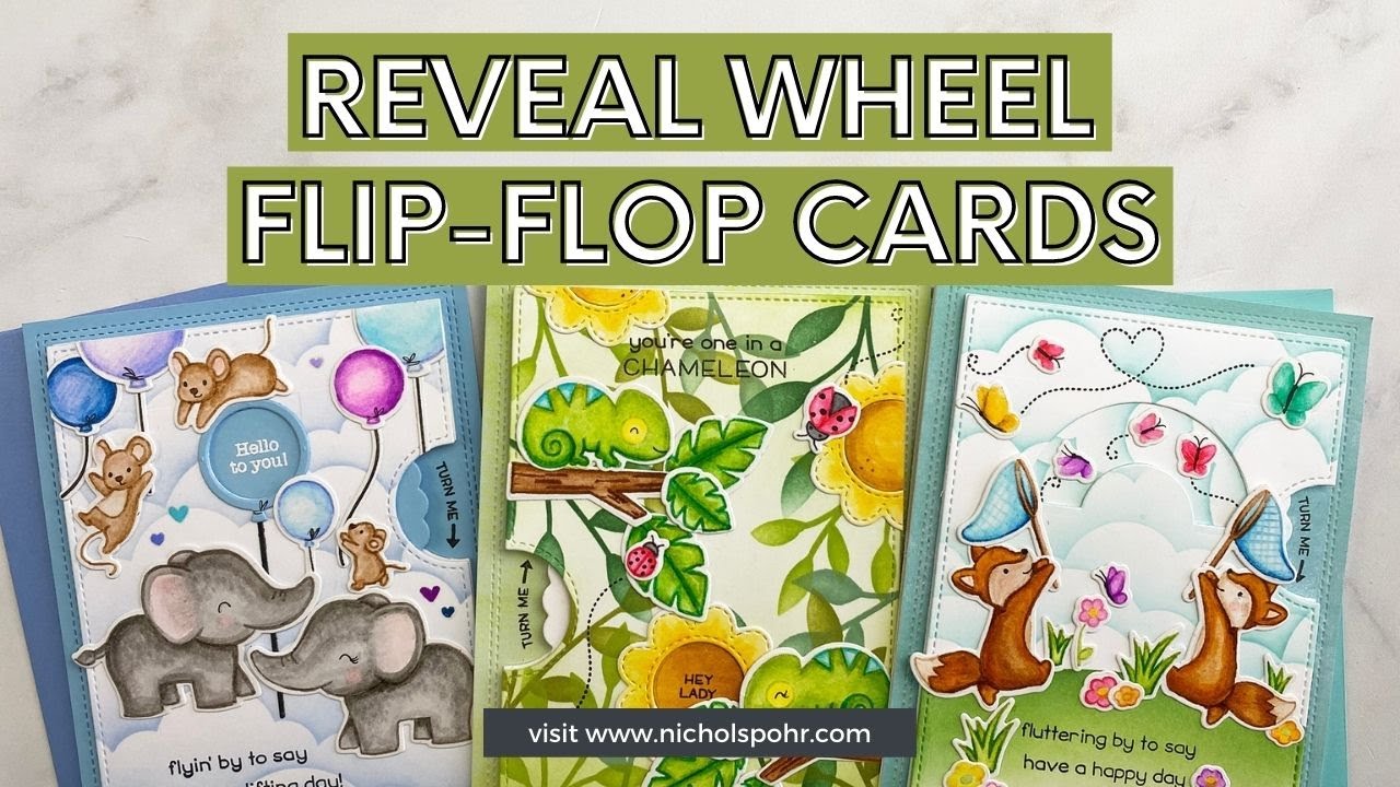 Reveal Wheel Flip Flop Cards (Lawn Fawn)