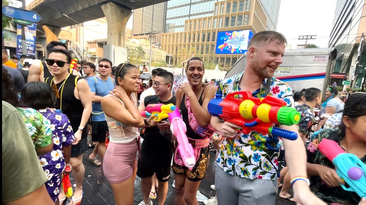 Songkran Festival 2023 Silom Bangkok Thailand Part 2/2