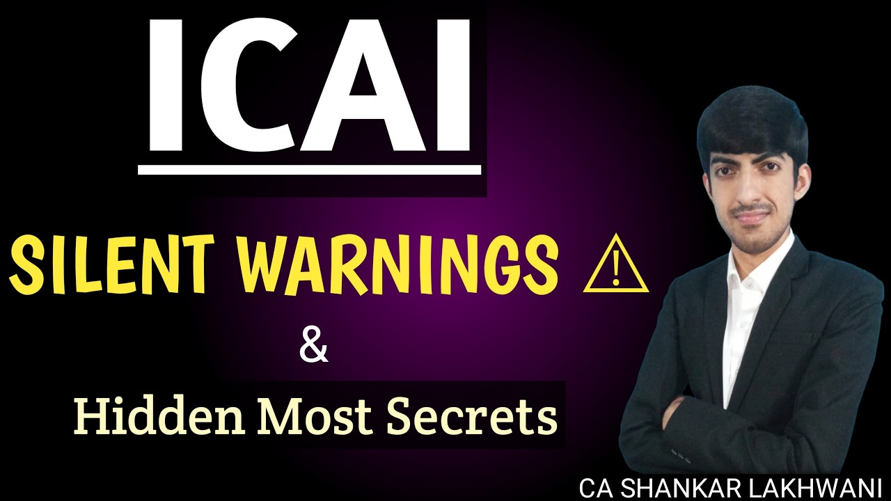 ICAI's SILENT WARNINGS & HIDDEN MOST SECRETS REVEALED I Save your attempt