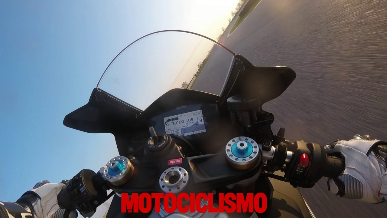 Aprilia RSV4 RF 2017 on board @ San Martino del Lago