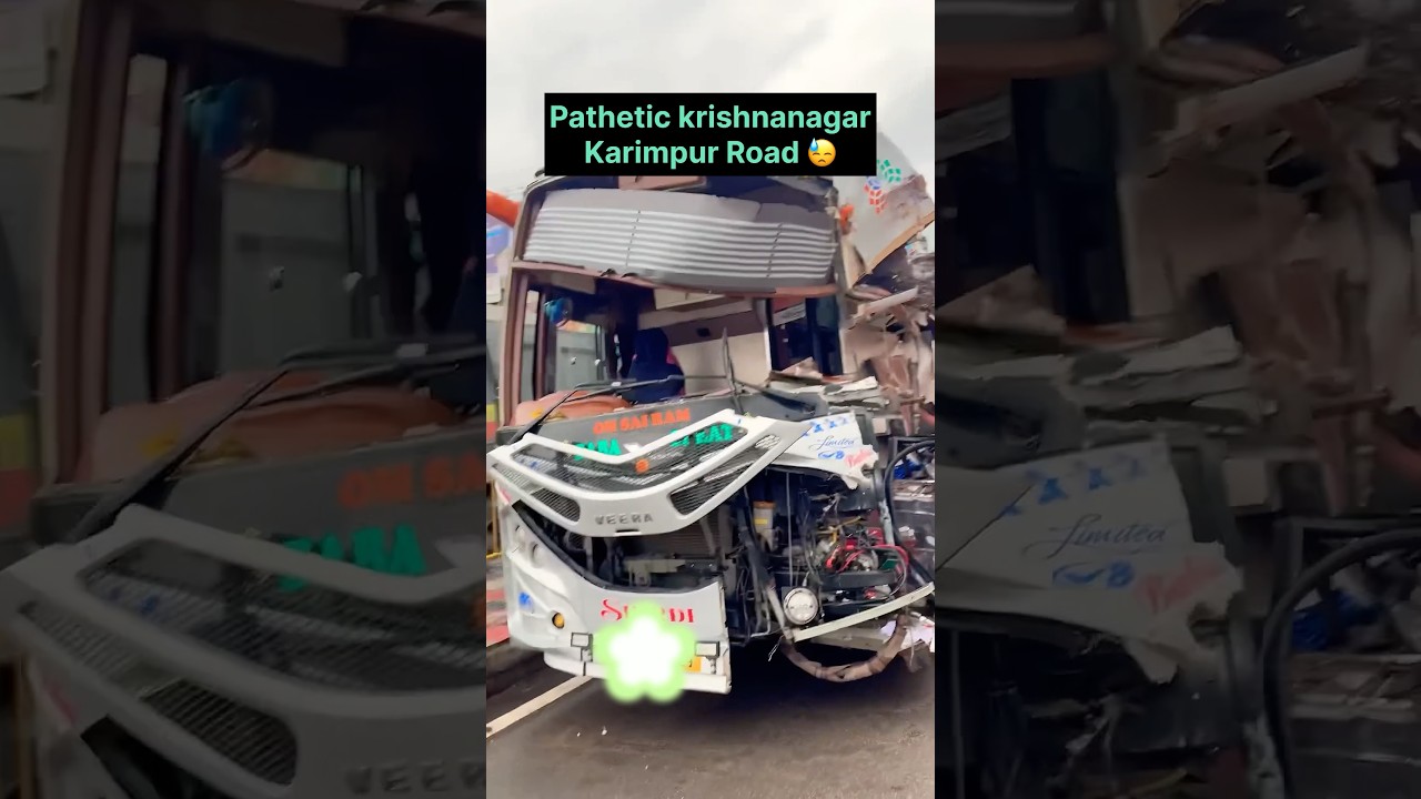 kolkata krishnanagar karimpur road accident sbstc volvo bus india | travel shorts, traffic #travel