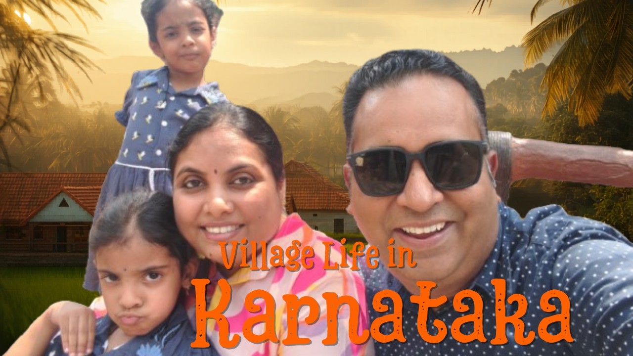 Hum Pohoche Karnataka Ke Village Mein 😀🥰 | Rangoli Garden Village| Bangalore 💖😊  #dailyvlog #family