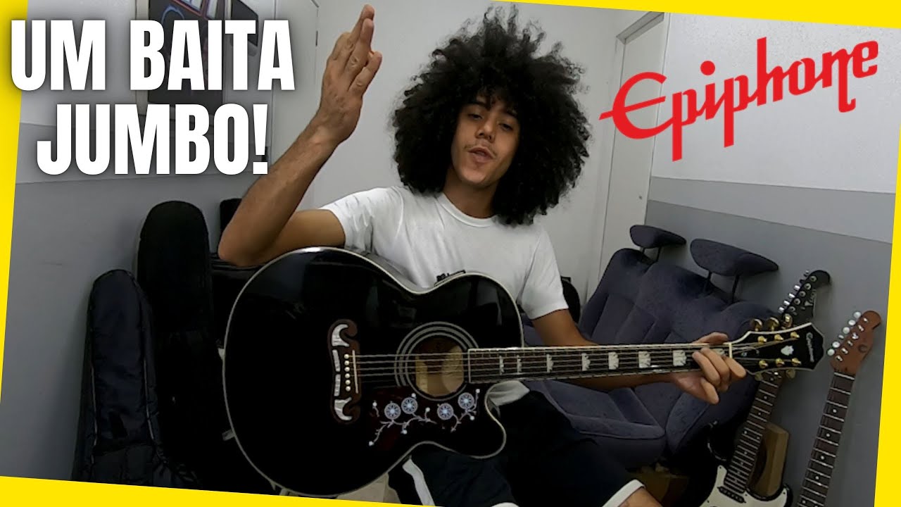 Review Violão Jumbo Epiphone EJ200 | Fiz uma regulagem nele e olha no que deu!