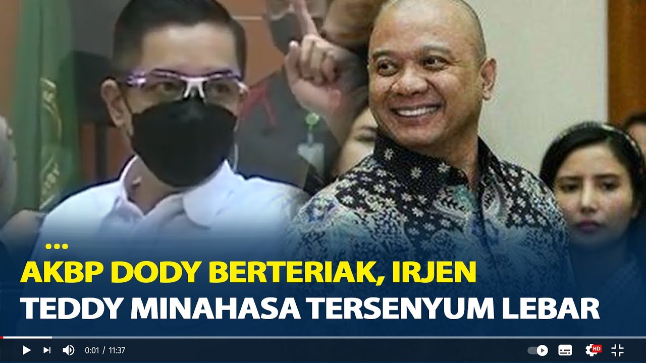 Beda Respon Vonis Hakim, AKBP Dody Berteriak, Irjen Teddy Minahasa Tersenyum Lebar