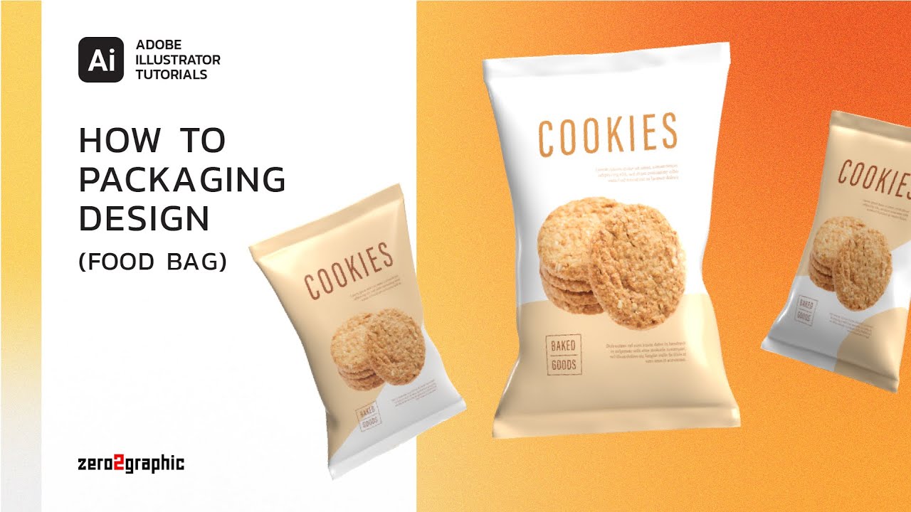 How to Create Packaging Design (Food Bag) in Adobe Illustrator CC