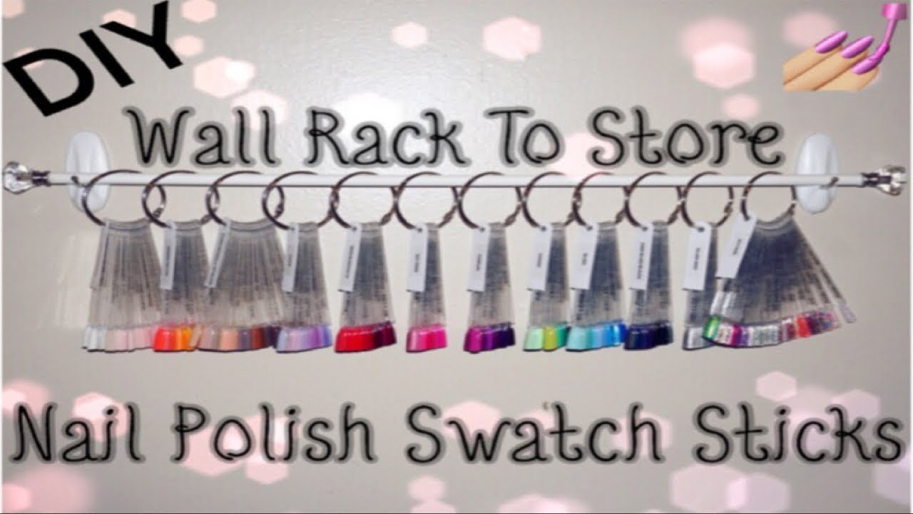 DIY Wall Rack To Store Nail Polish Swatch Sticks