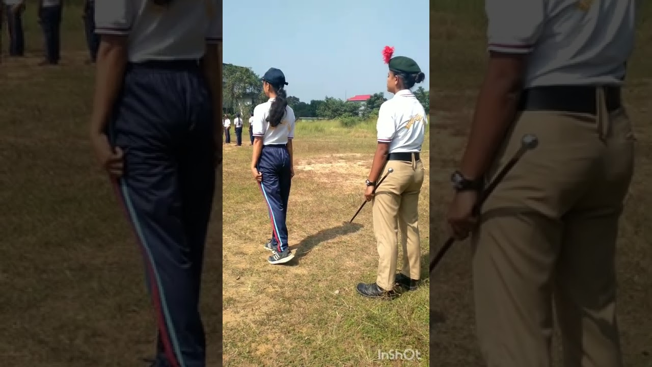 THE BASIC CONCEPT OF SAVDHAN, VISHRAM POSITION LEARN BY NCC GIRLS CADET OF RAMTHAKUR COLLEGE.