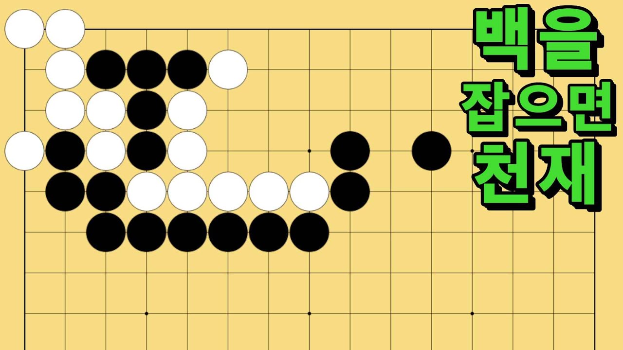 바둑 묘수 사활 - 신비롭고 아름다운 묘수가 있습니다. 백을 잡아보세요.