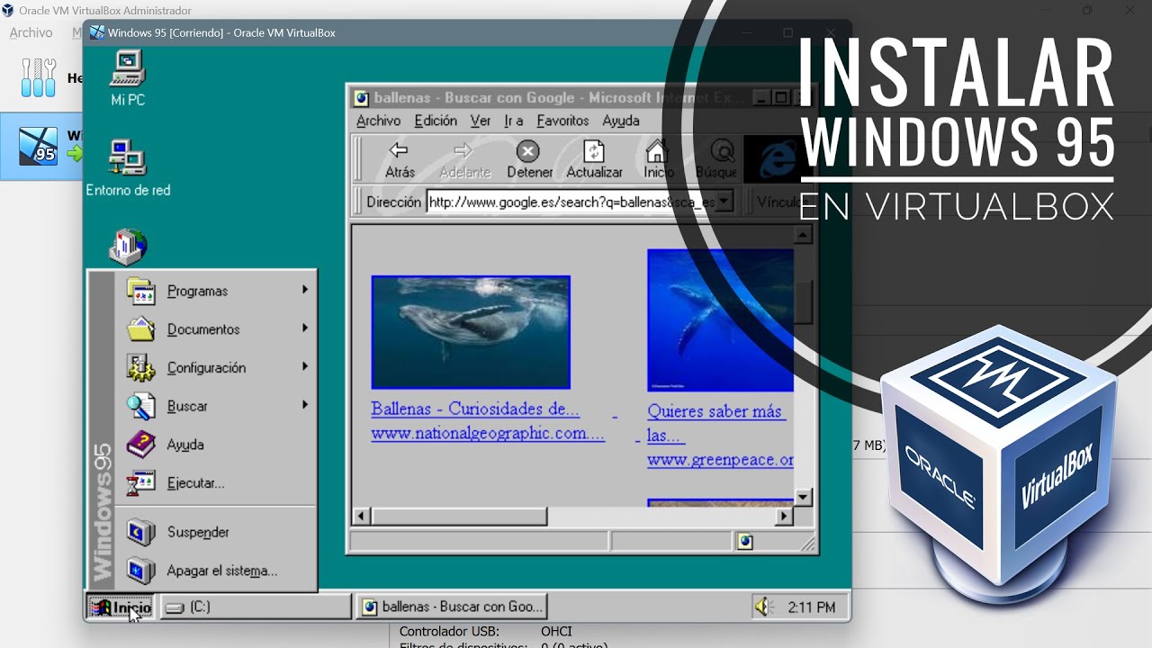 Instalar Windows 95 OSR2 con drivers VESA, sonido y red, en VirtualBox, paso a paso.