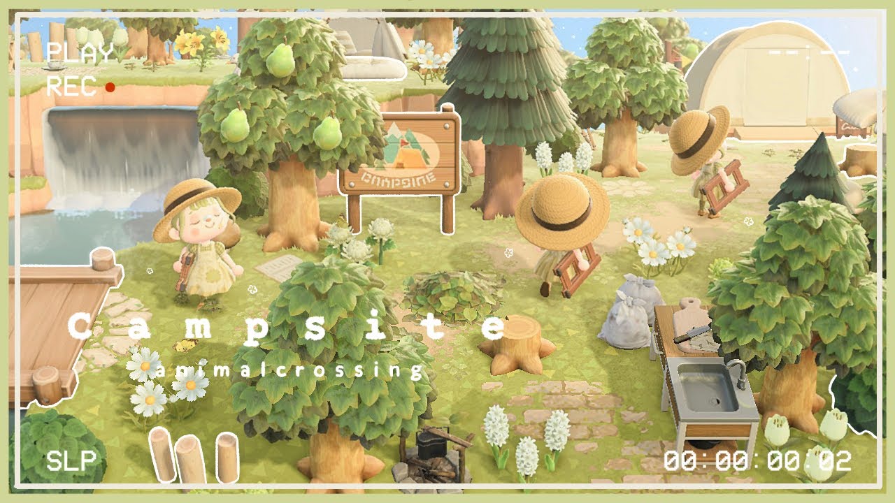 あつ森｜森に囲まれた自然いっぱいのキャンプサイト｜島クリエイト｜ACNH 🕊🌾