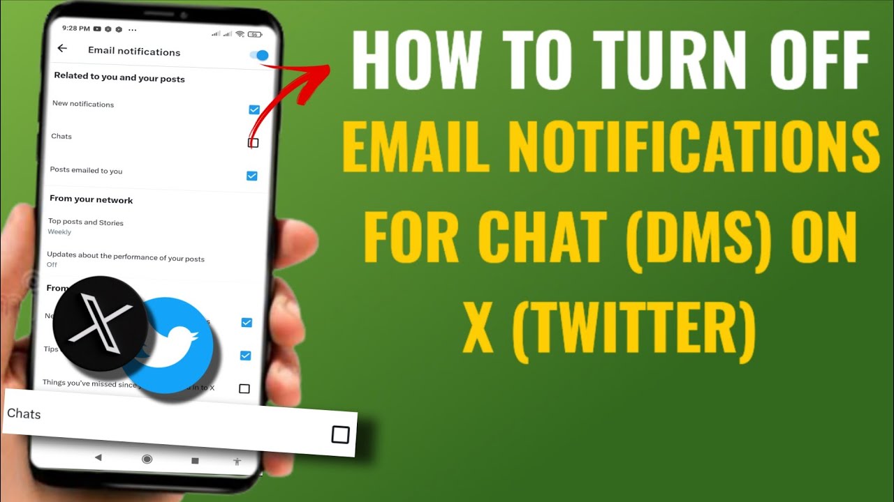 How to Turn Off Email Notifications for Chat (DMs) on X (Twitter) | English