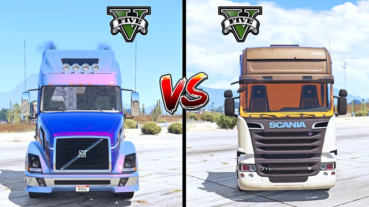 GTA 5 VOLVO TRUCK VS GTA 5 SCANIA TRUCK - WHICH IS BEST?