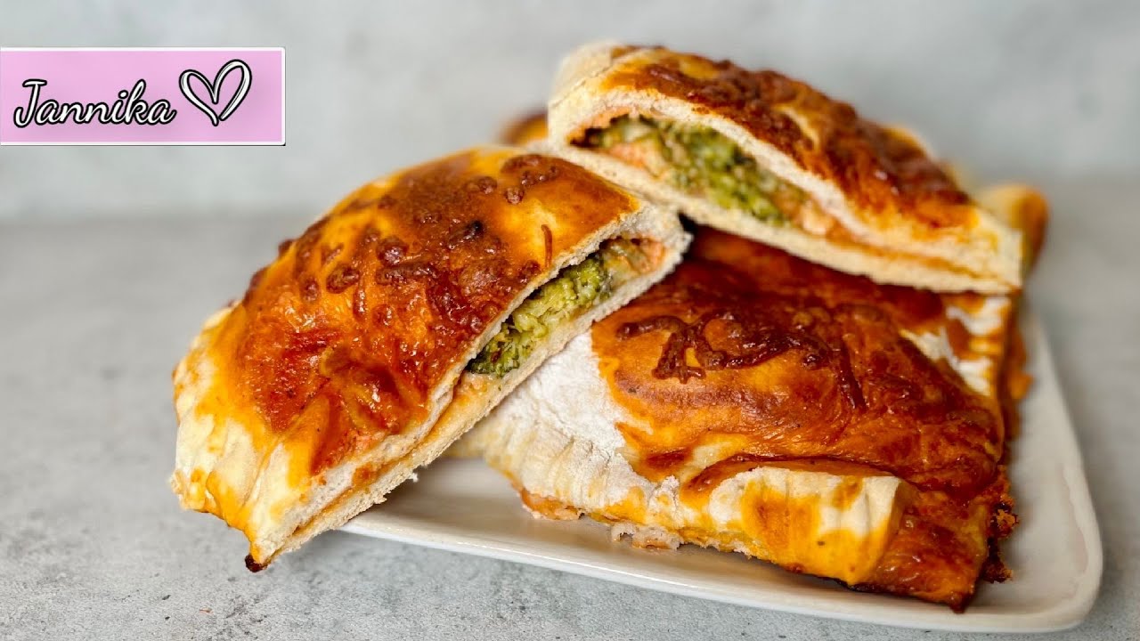 Einfache, vegetarische Pizza Taschen 😍