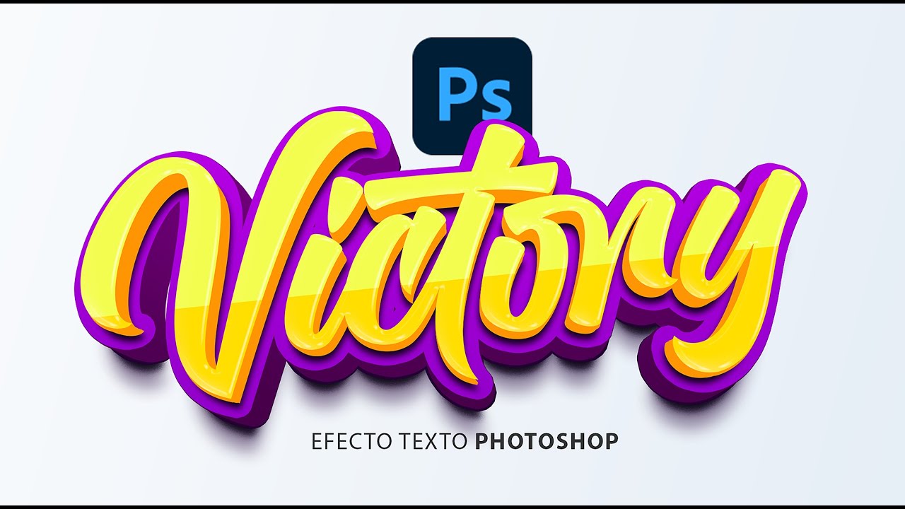 Efecto de texto 3D en photoshop