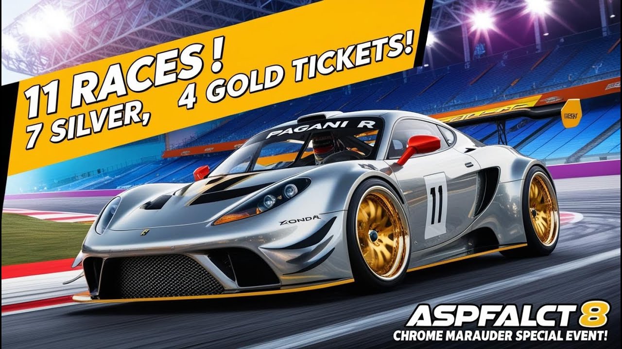 11 races With 7 Silver, 4 Gold Tickets! Asphalt 8 Chrome Marauder Special Event 🔥U. 73 🫣 Boss Battle