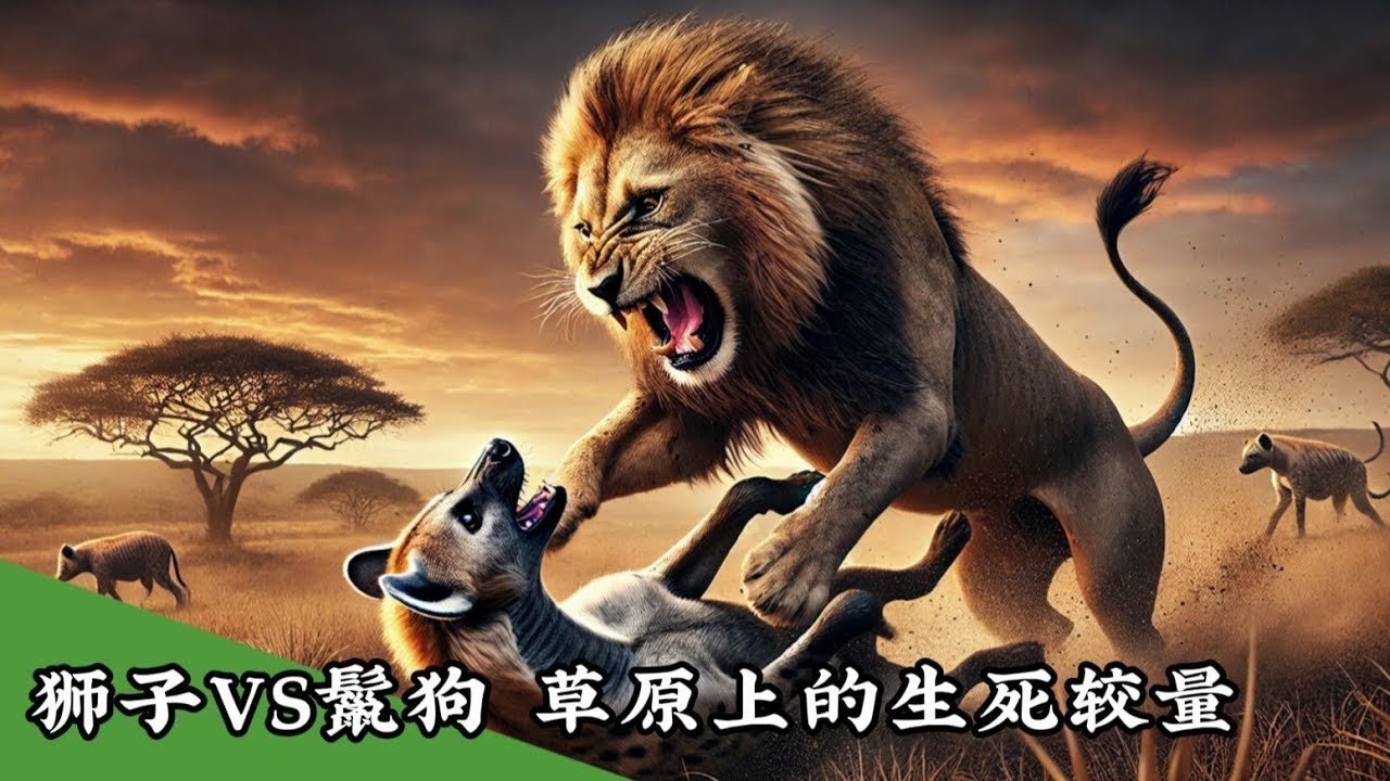 狮子VS鬣狗 草原上的生死较量 | 纪录片 | 中文解说
