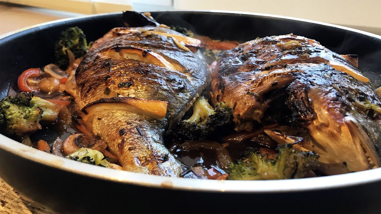 Dorade royale au four et ses légumes, plat complet et Diététique