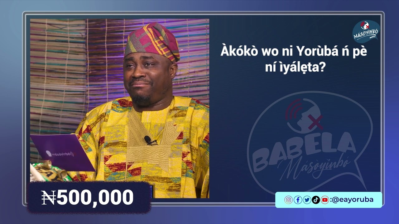 #Masoyinbo Episode Fifty-One with @yemieleshoboodanuru589  #Yoruba #learnyoruba #yorubaculture