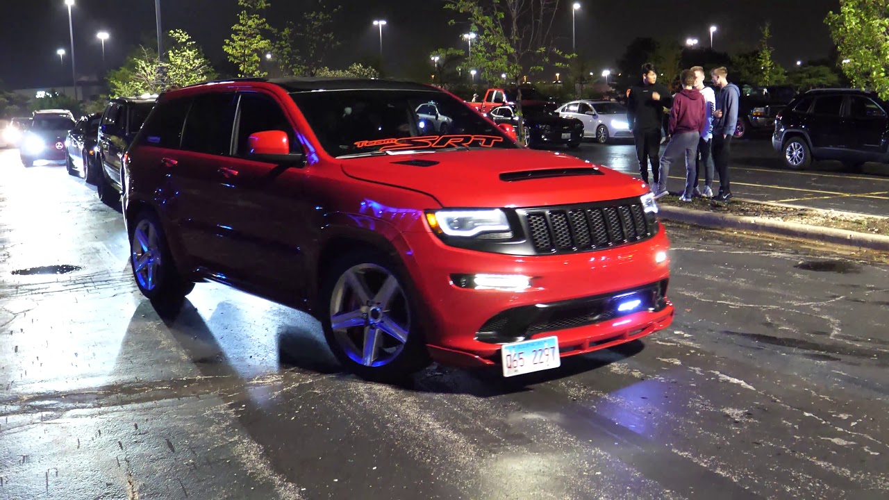 Jeep Grand Cherokee SRT SRT8 Trackhawk and Other MOPAR V8's at Flood the Streets Meet Schaumburg IL