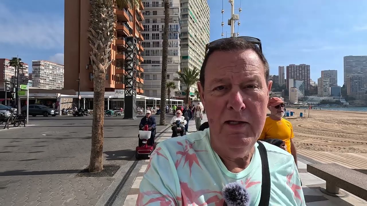 Benidorm - How Busy Is Lavante Beach Promenade?