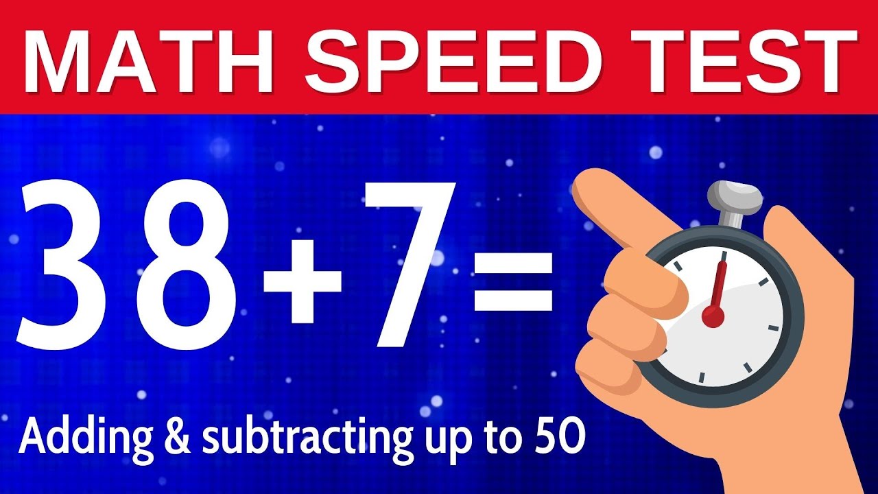 Addition and Subtraction Up To 50 - Speed Math | Math Test | Math Quiz | Math Calculation, Math Game