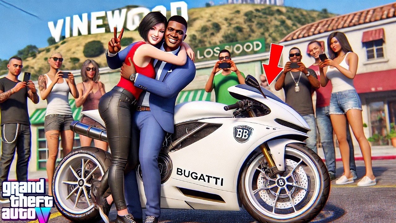 😍WOW!😎Franklin's New Bugatti Bike 2025 From Steve Harvey-GTA 5 Real Life Mod Remastered Season 2