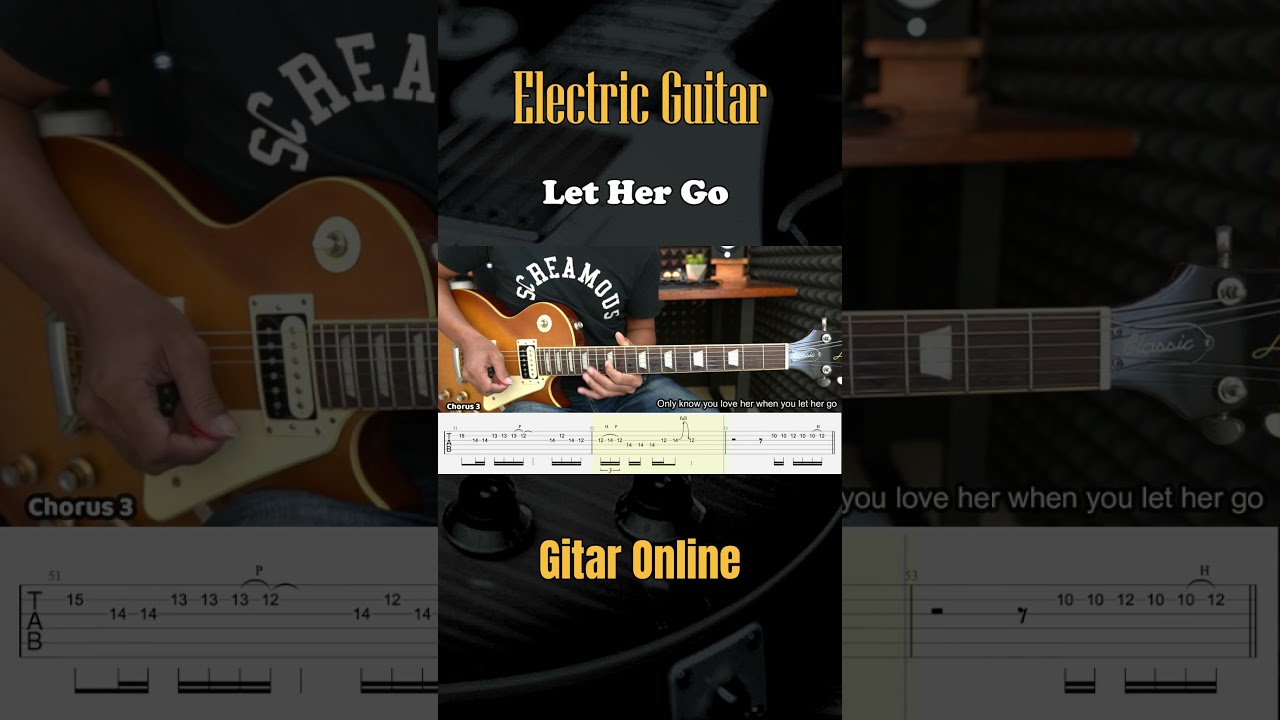 Let Her Go - Passenger - Guitar Instrumental Cover + Tab  