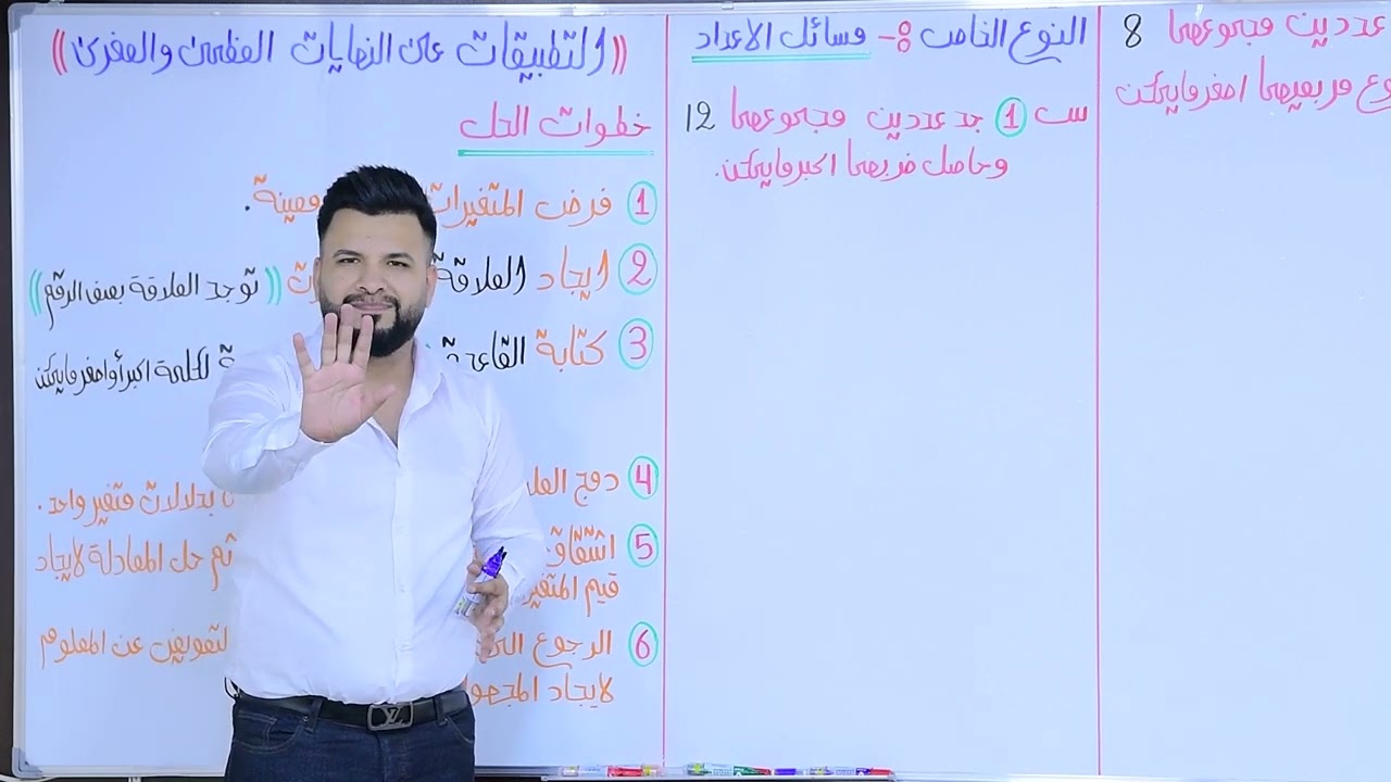 الفصل الثالث / التفاضل / التطبيقات على النهايات / المحاضرة 1