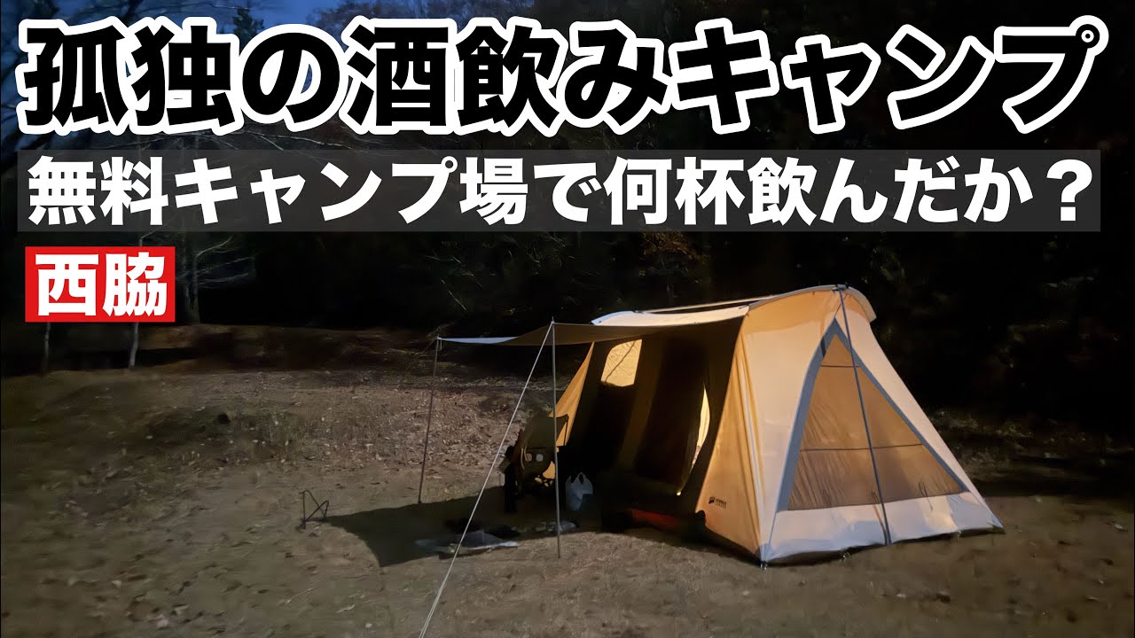 【ソロキャンプ】キャンプ場のポンコツキャンパー無料キャンプ場で何杯飲んだか？カウントしてみた…