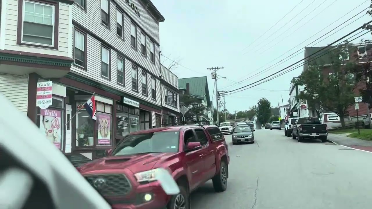Driving through Meredith, New Hampshire