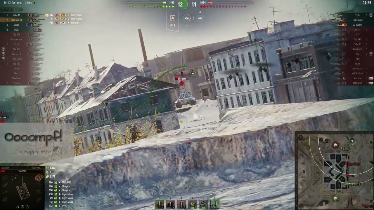 Char Mle. 75 - Ghosttown - 1.8k DMG - 1.6k Assist - 3 Kills - what a thriller