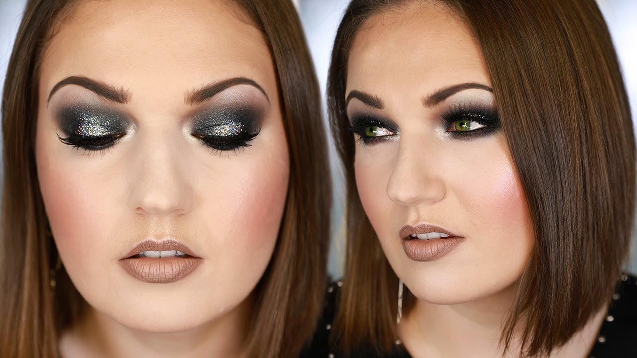 Glittery Glam Party Makeup for New Year's Eve