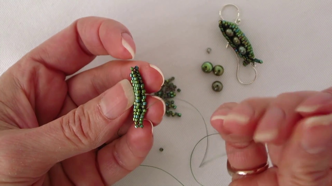 Beadweaving Tutorial: Pea Pod Earrings