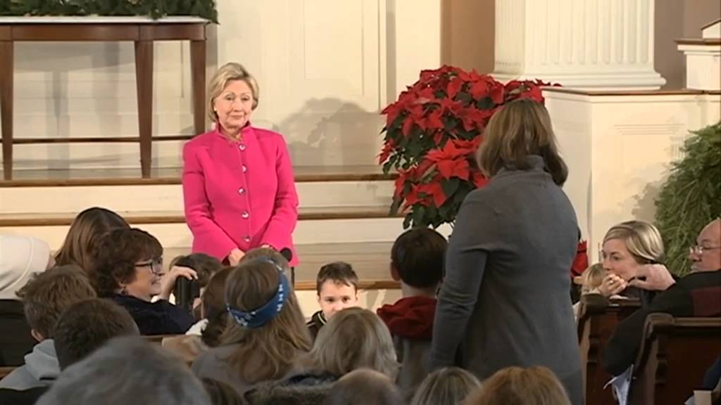 Young boy asks Hillary Clinton about equal pay for women